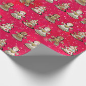 くるみ割りギンガーブレッドエンジェルス砂糖梅ギフト ラッピングペーパー (角)