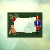 くるみ割りクッキーのクリスマスホリデーパーソナライズされた ウィンドウサイン (シート3)