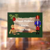 くるみ割りクッキーのクリスマスホリデーパーソナライズされた ウィンドウサイン (シート2)