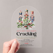 くるみ割りクラッキングクリスマスホリデーパーティー アクリル招待状 (インサイチュ (ポータブル))