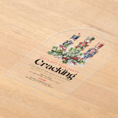 くるみ割りクラッキングクリスマスホリデー誕生日 アクリル招待状 (レイダウン)