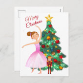 くるみ割りクララとくるみ割りクリスマス シーズンポストカード (正面/裏面)