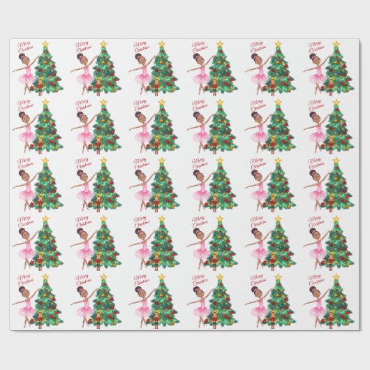くるみ割りクララとくるみ割りクリスマス ラッピングペーパー (フラット)