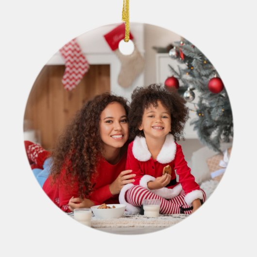 くるみ割りクララのクリスマスフォト セラミックオーナメント (裏面)