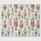 くるみ割りクリスマスウィンターホリデー ラッピングペーパー (フラット)