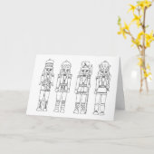 くるみ割りクリスマスカードの色 カード (黄色い花)