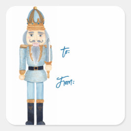 くるみ割りクリスマスギフトラベルシール スクエアシール