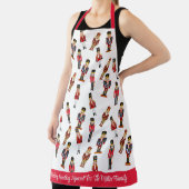 くるみ割りクリスマスギフト追加の名前と文字 エプロン (インサイチュ)