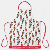 くるみ割りクリスマスギフト追加の名前と文字 エプロン (正面)