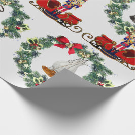 くるみ割りクリスマスススそりヴィンテージ提灯 ラッピングペーパー