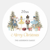 くるみ割りクリスマスステッカー ラウンドシール (正面)