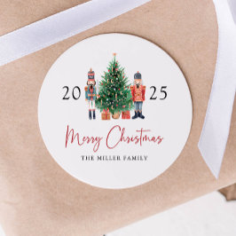 くるみ割りクリスマスステッカー ラウンドシール