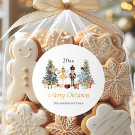 くるみ割りクリスマスステッカー ラウンドシール