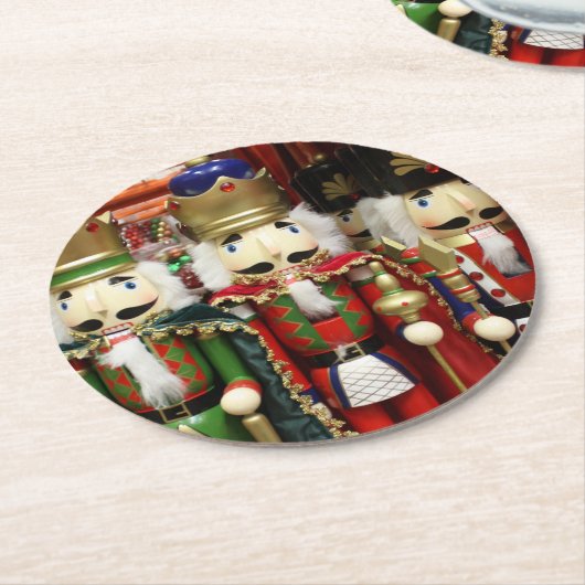くるみ割りクリスマスソルジャー ラウンドペーパーコースター (アングル)