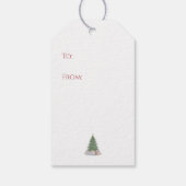 くるみ割りクリスマスツリーとギフト水色 ギフトタグ (裏面)