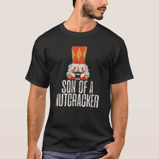 くるみ割りクリスマスデズおもしろいナッツクリスマスの息子 Tシャツ (正面)
