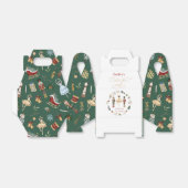 くるみ割りクリスマスバースデーパーティグリーン金ゴールド フェイバーボックス (折り畳みなし)