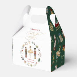 くるみ割りクリスマスバースデーパーティグリーン金ゴールド フェイバーボックス