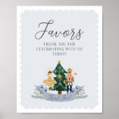 くるみ割りクリスマスバースデーパーティーの好意サイン ポスター (正面)