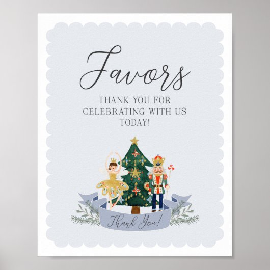 くるみ割りクリスマスバースデーパーティーの好意サイン ポスター (正面)