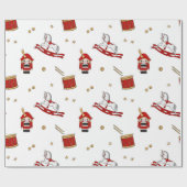 くるみ割りクリスマスパターン ラッピングペーパー (フラット)