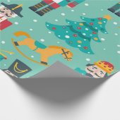 くるみ割りクリスマスパターン ラッピングペーパー (角)