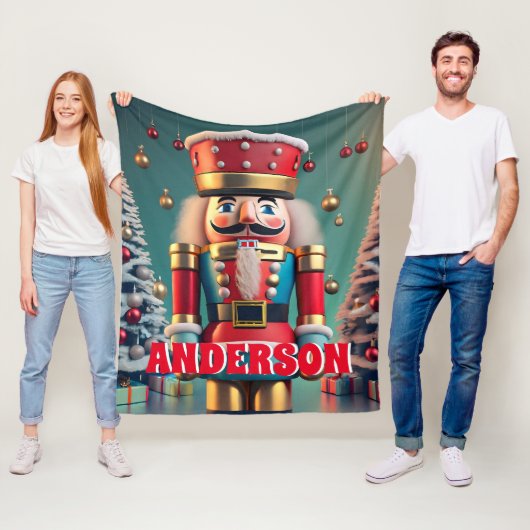 くるみ割りクリスマスパーソナライズされたの子供 フリースブランケット (インサイチュ)