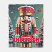 くるみ割りクリスマスパーソナライズされたの子供 フリースブランケット (正面)