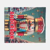 くるみ割りクリスマスパーソナライズされたの子供 フリースブランケット (正面(横))