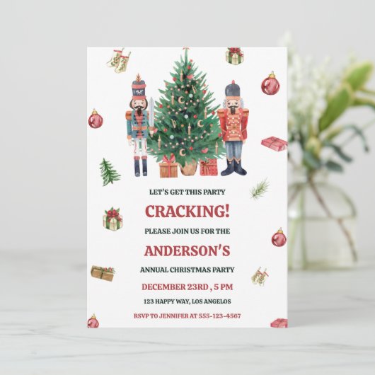 くるみ割りクリスマスパーティの招待状 招待状 (スタンド正面)