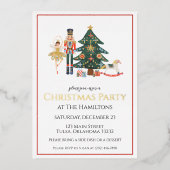 くるみ割りクリスマスパーティの招待状 箔招待状 (正面)