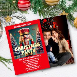 くるみ割りクリスマスパーティー写真 箔招待状