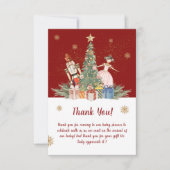 くるみ割りクリスマスパーティー赤ちゃんシャワー サンキューカード (正面)