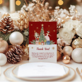 くるみ割りクリスマスパーティー赤ちゃんシャワー サンキューカード