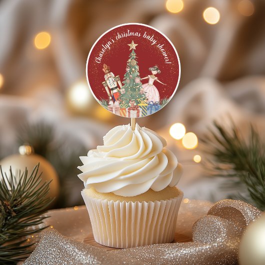 くるみ割りクリスマスパーティー赤ちゃんシャワー ラウンドシール