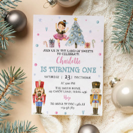 くるみ割りクリスマスファースト誕生日招待状 招待状
