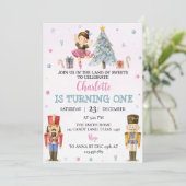 くるみ割りクリスマスファースト誕生日招待状 招待状 (スタンド正面)