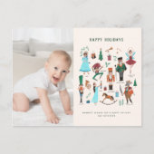 くるみ割りクリスマスフォトホリデーカード シーズンポストカード (正面)