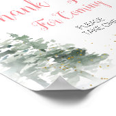 くるみ割りクリスマスブライダルシャワーありがとうサイン ポスター (角)