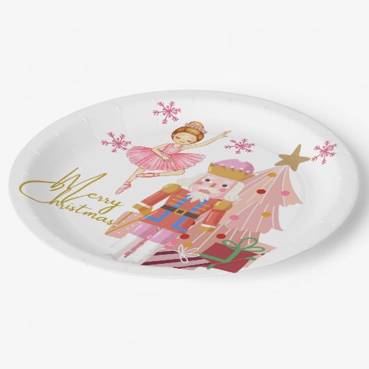 くるみ割りクリスマスプレート ペーパープレート (アングル)