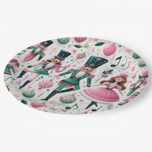 くるみ割りクリスマスプレート ペーパープレート (アングル)