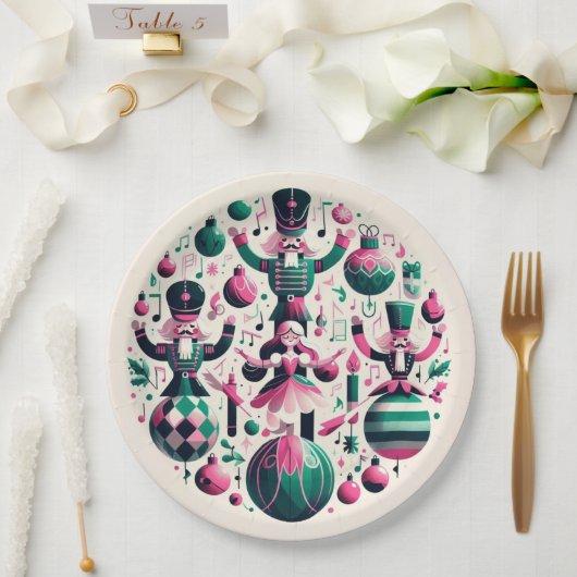 くるみ割りクリスマスプレート ペーパープレート (ウェディング)