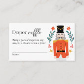 くるみ割りクリスマスベビーシャワーオムツラッフル エンクロージャーカード (正面)