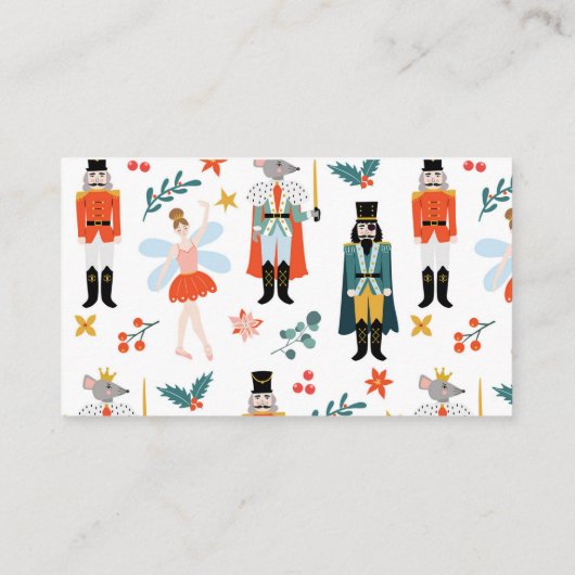 くるみ割りクリスマスベビーシャワーブックベビー エンクロージャーカード (裏面)