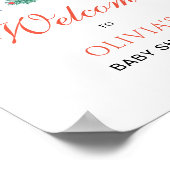 くるみ割りクリスマスベビーシャワー歓迎サイン ポスター (角)