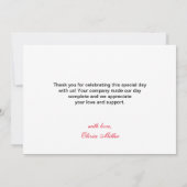 くるみ割りクリスマスベビーシャワー サンキューカード (裏面)