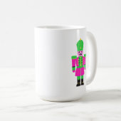 くるみ割りクリスマスホットピンク コーヒーマグカップ (正面右)
