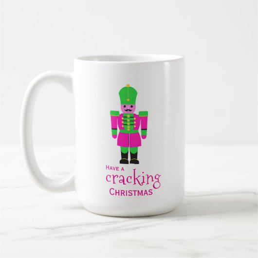 くるみ割りクリスマスホットピンク コーヒーマグカップ (左)