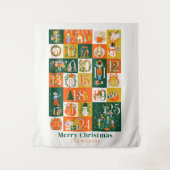 くるみ割りクリスマスホリデーアドベンチャーカレンダー タペストリー (正面)