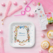 くるみ割りクリスマスボーイ1st誕生日 ペーパープレート (パーティー)